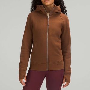 Lululemon Scuba Full zip in Roasted Brown size 20